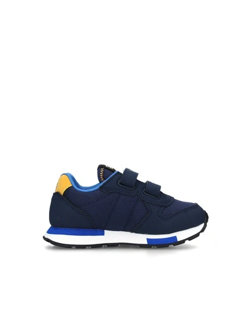 SNEAKERS BASSE NIKI SOLID DOPPIO STRAPPO BAMBINO BLU