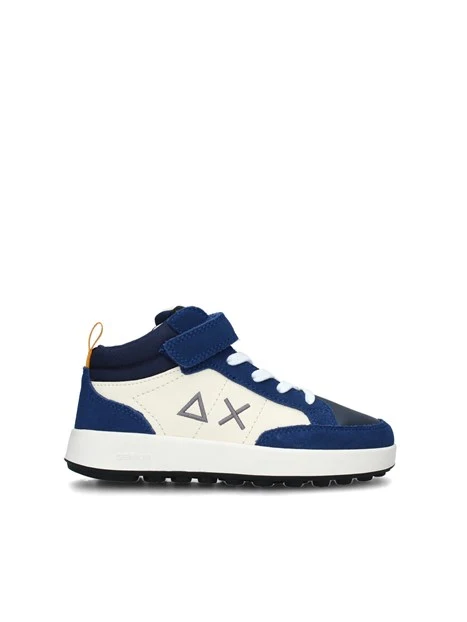 SNEAKERS ALTE MID GENIUS CON STRAPPO BAMBINO BLU