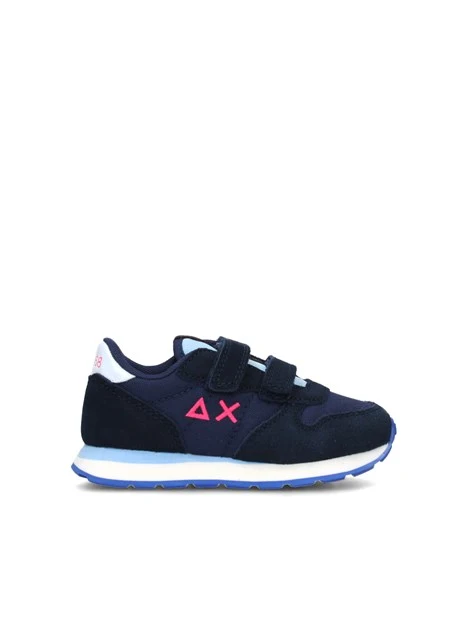 SNEAKERS BASSE ALLY SOLID DOPPIO STRAPPO BAMBINA BLU