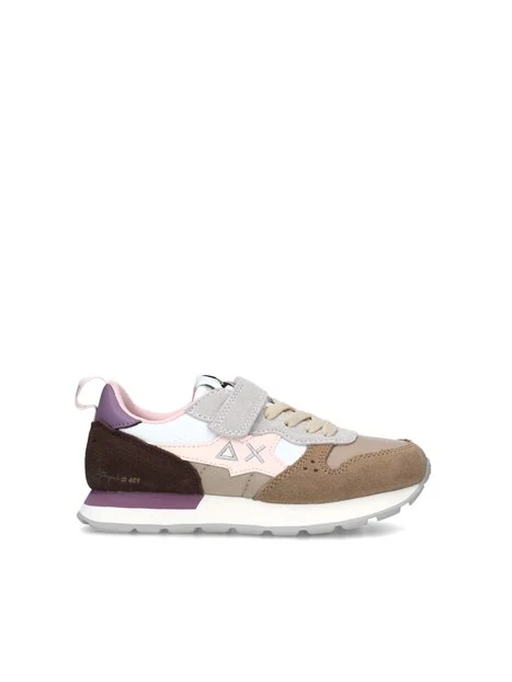 SNEAKERS BASSE STARGIRL CON UNO STRAPPO BAMBINA BEIGE