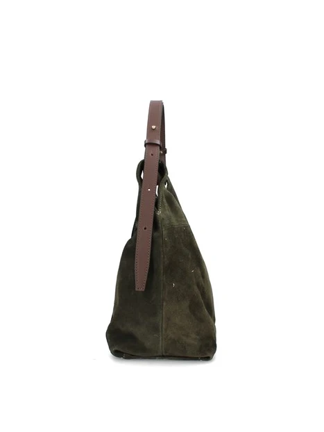 BORSA A SPALLA IN CAMOSCIO DONNA VERDE