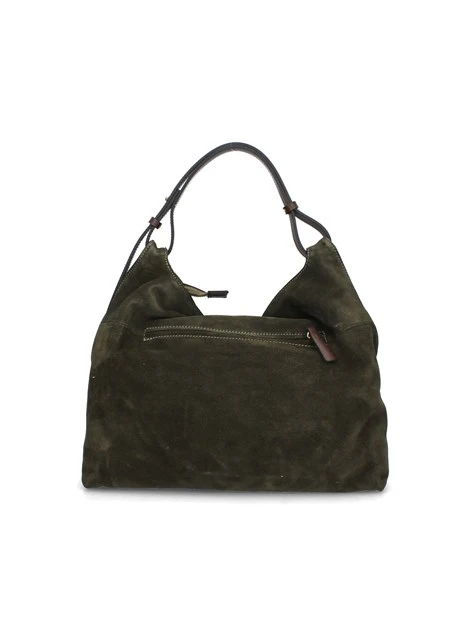 BORSA A SPALLA IN CAMOSCIO DONNA VERDE