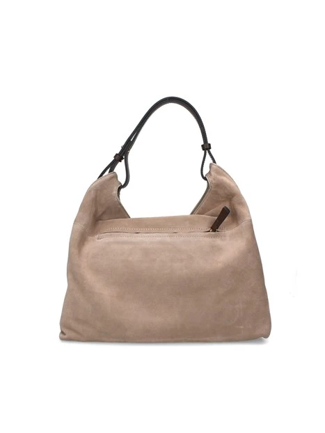 BORSA A SPALLA IN CAMOSCIO DONNA BEIGE