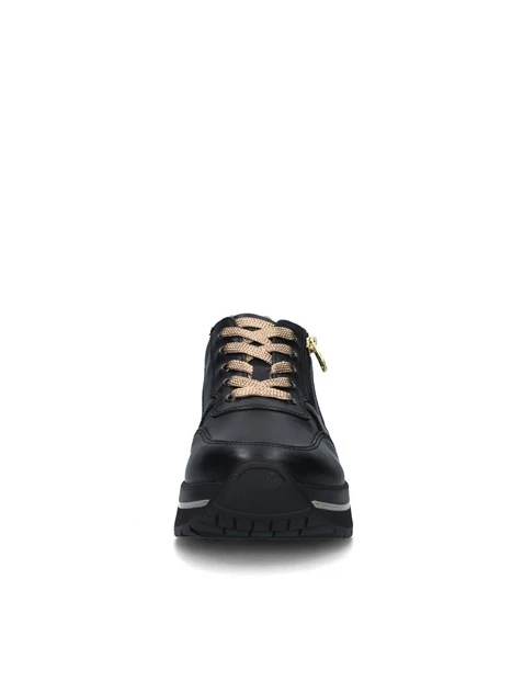 SNEAKERS PLATFORM CON STRASS E CERNIERA DONNA NERO