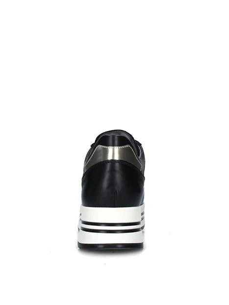 SNEAKERS PLATFORM CON PLACCHETTA DONNA NERO