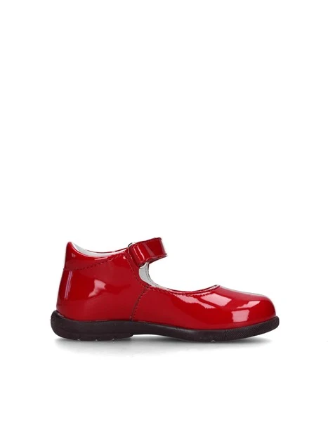 BALLERINE CON CINTURINO EFFETTO VERNICE BAMBINA ROSSO