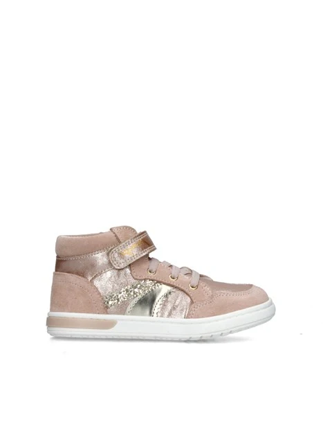 SNEAKERS ALTE SCAMOSCIATE BAMBINA ROSA