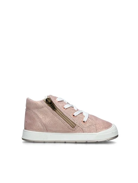 SNEAKERS ALTE SCAMOSCIATE GLITTER BAMBINA ROSA