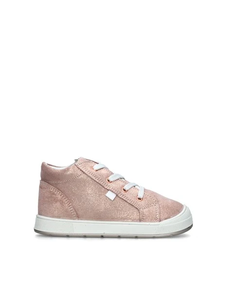 SNEAKERS ALTE SCAMOSCIATE GLITTER BAMBINA ROSA