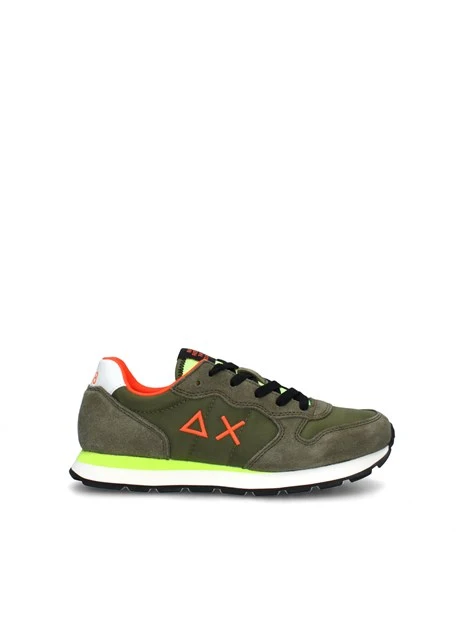 SNEAKERS BASSE TOM FLUO BAMBINO VERDE MILITARE