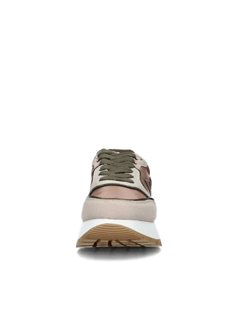 SNEAKERS PLATFORM BICOLORE DONNA BEIGE