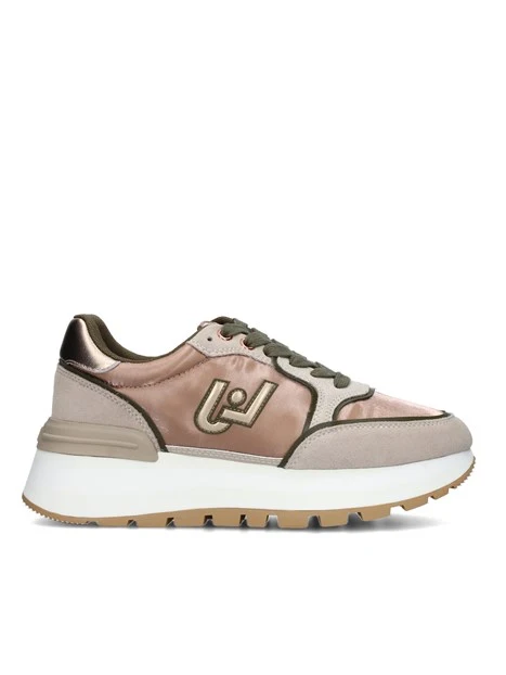 SNEAKERS PLATFORM BICOLORE DONNA BEIGE