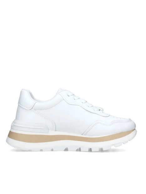 SNEAKERS PLATFORM INSERTI ORO DONNA BIANCO