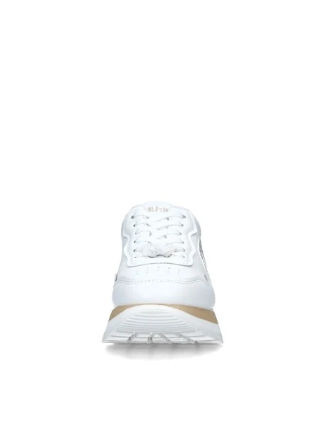 SNEAKERS PLATFORM INSERTI ORO DONNA BIANCO