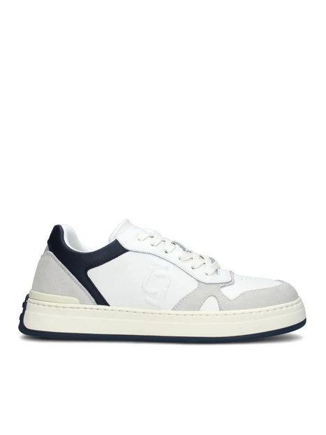 SNEAKERS PLATFORM IN PELLE MULTICOLORE UOMO BIANCO