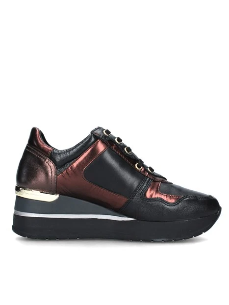 SNEAKERS PLATFORM BICOLORE DONNA NERO