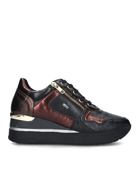 SNEAKERS PLATFORM BICOLORE DONNA NERO