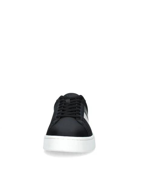 SNEAKERS BASSE CON BANDE LATERALI UOMO NERO