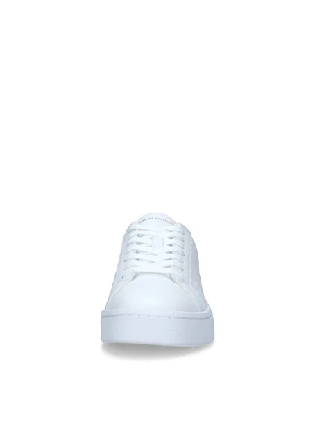 SNEAKERS BASSE CON TRAMA LOGO DONNA BIANCO ORO