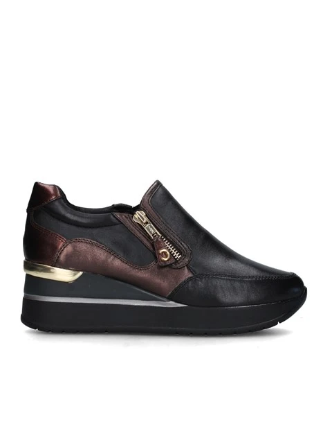 SNEAKERS SLIP ON BICOLORE CON ZEPPA DONNA NERO