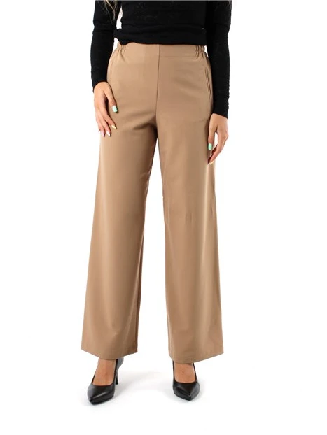 PANTALONI PALAZZO BOJAN MISTO VISCOSA DONNA BEIGE