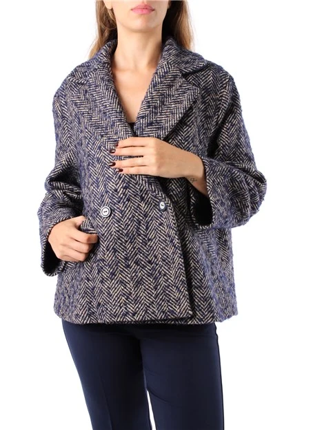 CAPPOTTO CORTO OVER DONNA BLU