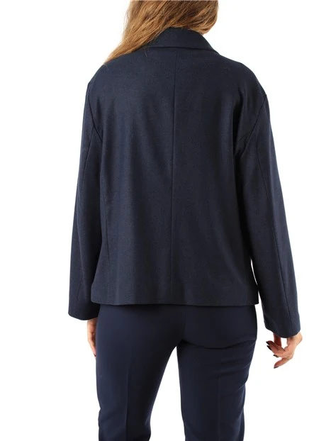 GIACCA BLAZER IN MISTO LANA DONNA BLU