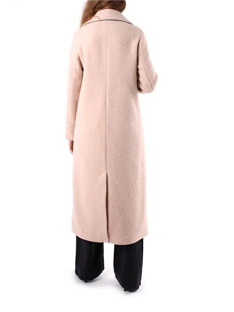 CAPPOTTO LUNGO IN PANNO DONNA ROSA