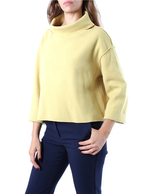 MAGLIA DOLCEVITA CON SCOLLO AMPIO DONNA GIALLO