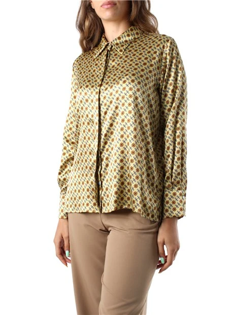 CAMICIA EFFETTO VINTAGE DONNA GIALLO