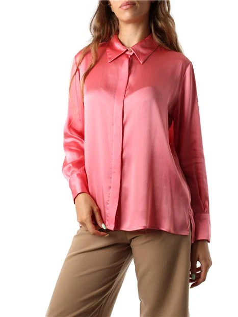 CAMICIA EFFETTO VINTAGE DONNA ROSA