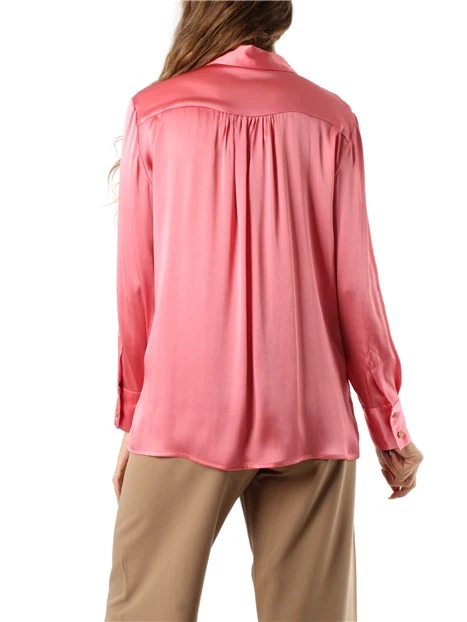 CAMICIA EFFETTO VINTAGE DONNA ROSA