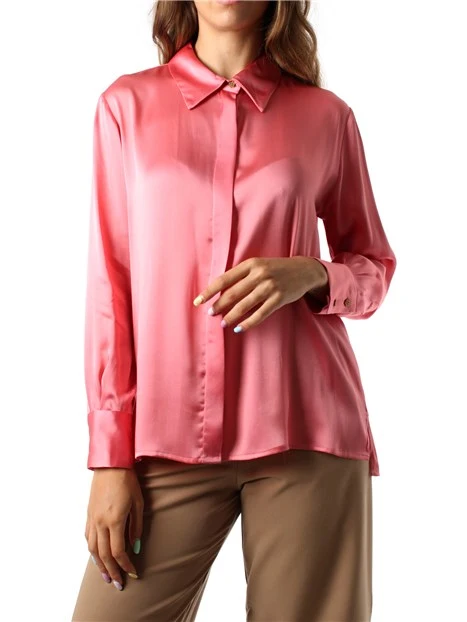 CAMICIA EFFETTO VINTAGE DONNA ROSA