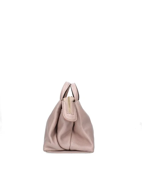 BORSA A MANO IN VERA PELLE DONNA ROSA