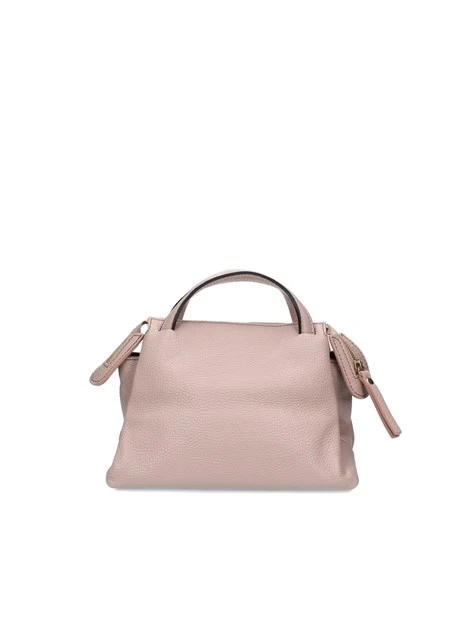 BORSA A MANO IN VERA PELLE DONNA ROSA