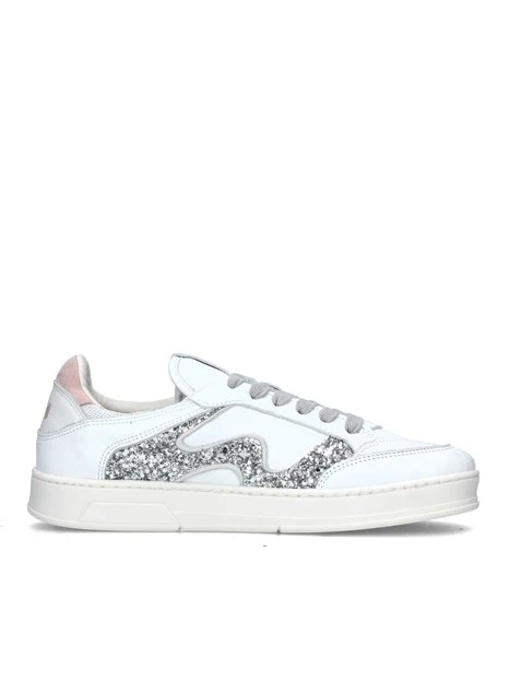 SNEAKERS BASSE CON INSERTI GLITTER DONNA GRIGIO