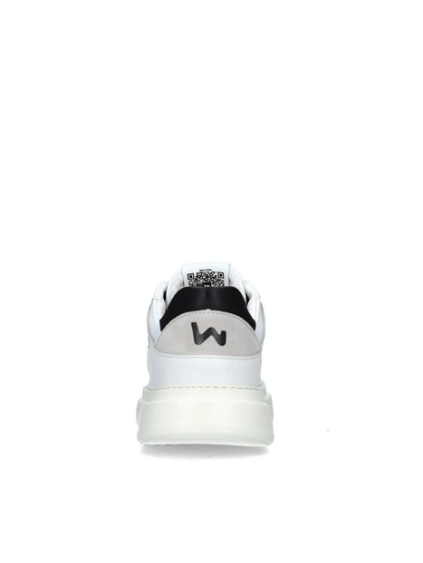 SNEAKERS PLATFORM INSERTI NERI DONNA BIANCO