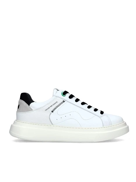 SNEAKERS PLATFORM INSERTI NERI DONNA BIANCO