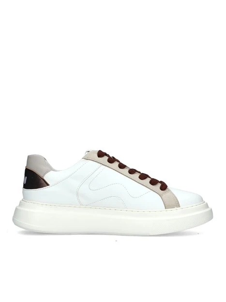 SNEAKERS BASSE CON INSERTI BEIGE DONNA BIANCO