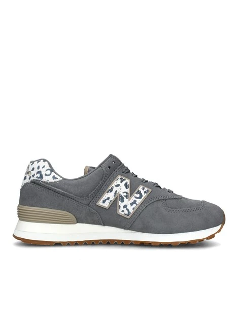 SNEAKERS BASSE 574 TRAMA ANIMALIER DONNA GRIGIO