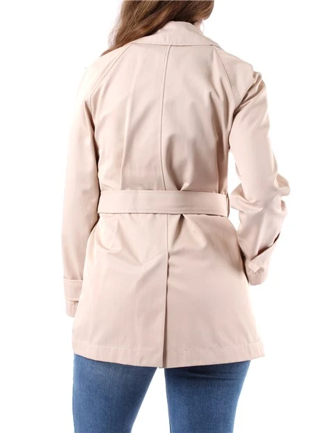 TRENCH IN GABARDINE DI COTONE DONNA ECRU