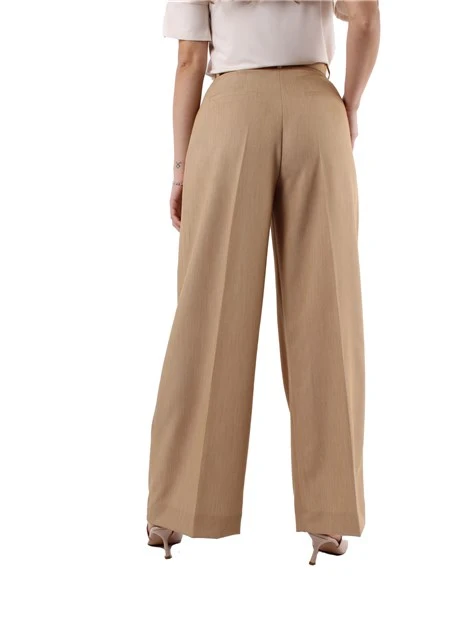 PANTALONI PALAZZO IN MISTO VISCOSA DONNA BEIGE