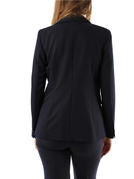 GIACCA BLAZER MONOPETTO IN MISTO VISCOSA DONNA BLU