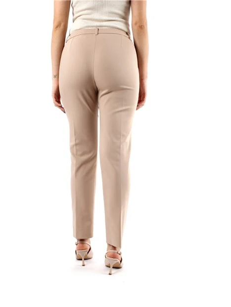 PANTALONI SLIM A SIGARETTA DONNA BEIGE