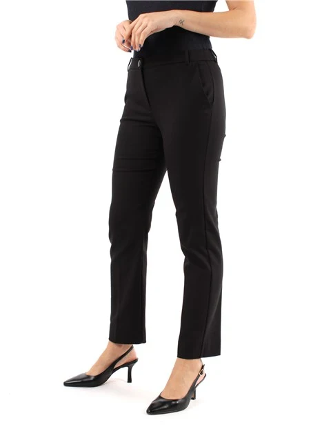 PANTALONI SLIM A SIGARETTA DONNA NERO