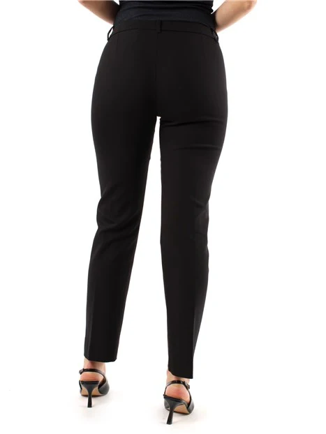 PANTALONI SLIM A SIGARETTA DONNA NERO