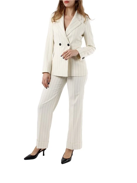 TAILLEUR GESSATO IN STUOIA DONNA BIANCO