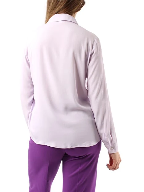 CAMICIA IN CRÈPE DE CHINE MISTO SETA DONNA LILLA