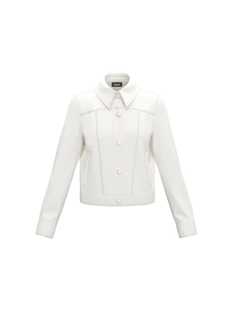 GIACCA IN GABARDINA STRETCH DONNA BIANCO BURRO