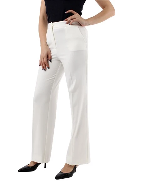 PANTALONI PALAZZO IN JERSEY DONNA BIANCO